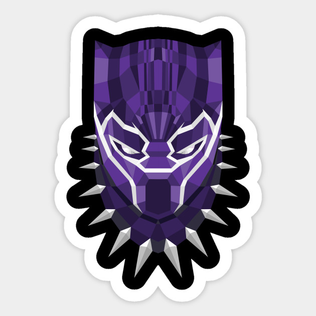 Geometric Panther Head Black Panther Sticker Teepublic